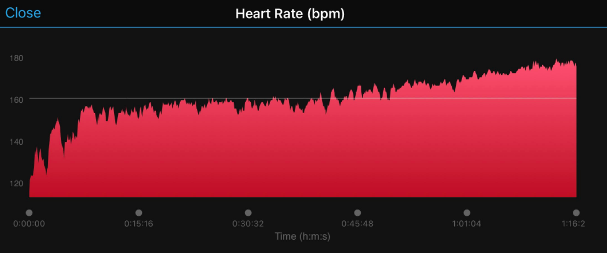 Garmin heart rate area graph